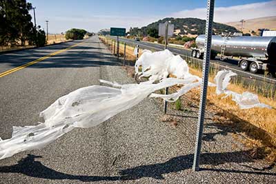 Highway 80 blowing plastic image